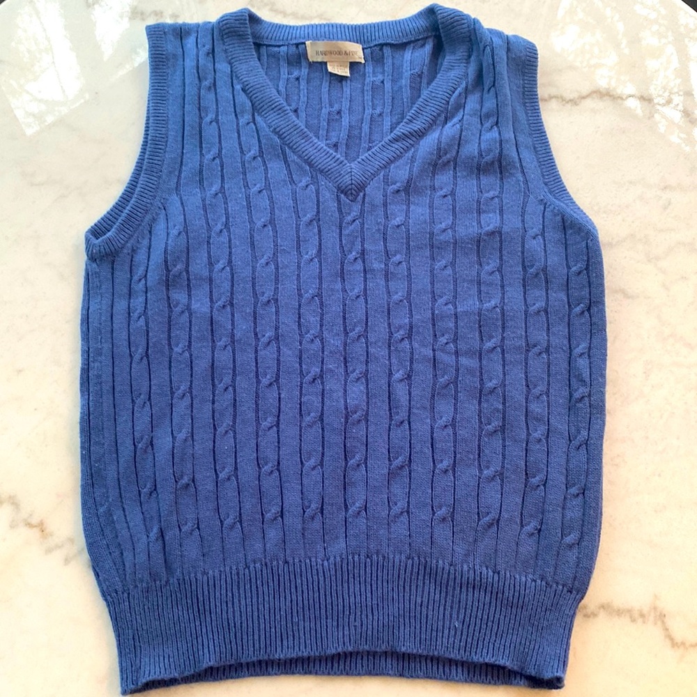 Vintage Blue Sweater Vest by Hardwood & Pine